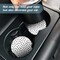 White Polka Dots 2 PC Ceramic Car Coasters for Cup Holders,Tubdic Anti Slip Car Cup Holder Coaster,Super Absorbent Car Cup Coasters for car with Cork Base and Finger Notch,Cute Car Accessory for Women